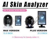 Analyseur de peau du visage professionnel de bureau, formation en ligne 3D, diagnostic de la peau du visage par IA, scanner, machine d'analyse magique de la peau du visage