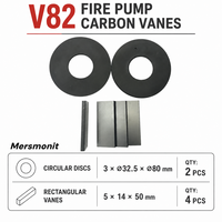 Kit de palettes et plaques d'extrémité en graphite autolubrifiant pour système d'amorçage de pompe à incendie, pièces de rechange résistantes à l'usure pour pompe à vide