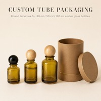 Herstellerlagerbestand 30ML 50ML 100ML Maßgefertigte Luxus Runde Glas-Parfümflasche Farbiger Pumpzerstäuber Box Individualisierbar