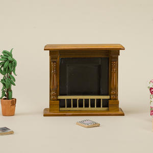 1:12 <b>Miniature</b> Wooden Simulation Fireplace Model DIY Toy for Dollhouse Furniture Decoration for <b>Miniature</b> Scene Decor - Product Image 3