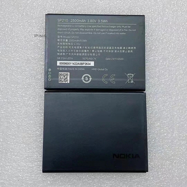 High Quality SP210 Battery 2500mah 3.8V 9.5Wh for Nokia C1 Plus Rechargeable Li-ion Batteries