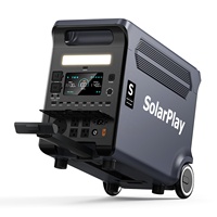 Estación de Energía Portátil SolarPlay de 3600W y 3840Wh con Función de Generador Solar y UPS para Emergencias en el Hogar
