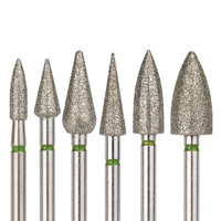 Ensemble de forets à ongles en diamant Yaqin, 3/32 pouce, de haute qualité, pour nettoyer les cuticules, pour manucure et pédicure acrylique, usage domestique et en salon