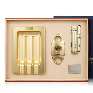 Bộ Bật Lửa Kéo Xì Gà Kim Loại Chất Lượng Cao Bằng Gỗ Tùy Chỉnh Bộ Hộp Quà Tặng Xì Gà Gạt Tàn Thời Trang - Product Image 1