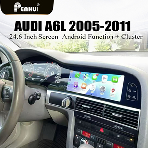 奥迪A6L 2005 2011播放器数字信号处理器音频24.6英寸屏幕1920*720数字集群安卓车载DVD多媒体收音机播放器 - Product Image 1