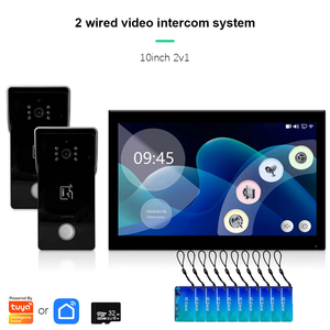 Interphone intelligent Tuya à 2 fils avec écran tactile 7/10 pouces, vision nocturne RFID, sonnette - Product Image 2