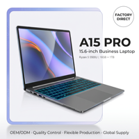 Portátil de Oficina de 15.6 Pulgadas, AMD Ryzen 5 5500U, 16GB RAM, 512GB SSD, Windows 11, Computadora Portátil, Proveedor Mayorista OEM ODM, Venta al Por Mayor Global