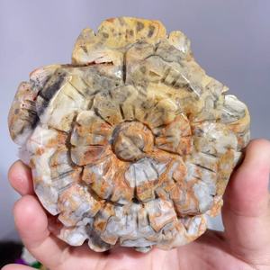 Venta al por mayor de piedras preciosas, materiales mixtos, espeleología de flores con Base de Metal, Rosa curativa, artesanía excavada para decoración de bodas - Product Image 4