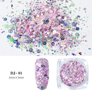 12 Pcs 3D Hexagon Holographic Laser Plastic Non-Toxic Nail <b>Art</b> Paillettes Flakes Color Changing Nail Glitter <b>Sequins</b> - Product Image 6