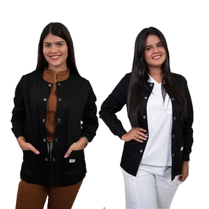 Nouvelle tenue médicale unisexe 2026 en tissu peigné avec poches, uniforme d'hôpital extensible OEM pour médecins, vente en gros - Product Image 5