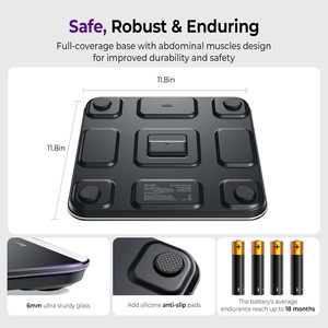 Báscula de Baño Electrónica Inteligente <span class=keywords><strong>Renpho</strong></span> Tuya para el Hogar, con Bluetooth, para Medir Grasa Corporal y Fitness, Digital - Product Image 6