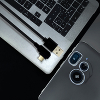 Câble USB Type-C 1m 2m à charge rapide, blindé à 90 degrés, gaine TPE, pour appareil photo, compatible OEM ODM