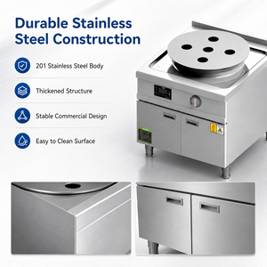 Commercial Five Hole Steaming <b>Stove</b> Stainless Steel Electric Bun Steamer with Digital Display for Restaurant Dim Sum Kitchen - Product Image 4