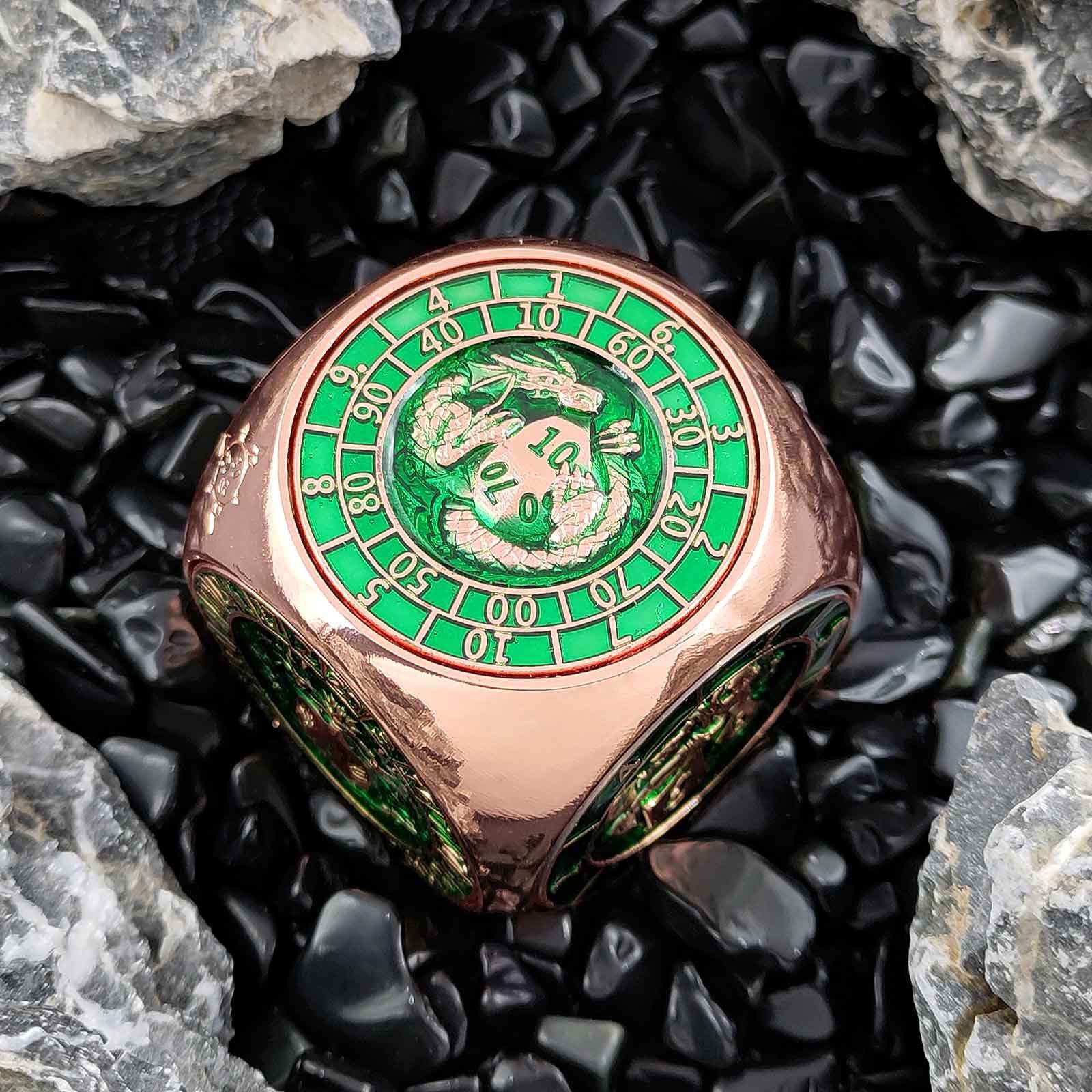 Boîte verte en cuivre rouge