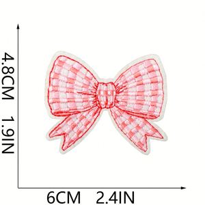 Iron on Embroidery Polyester Thread Fabric Artistic Bow Patch for Hair <b>Clip</b> Bag DIY Decoration - Product Image 5
