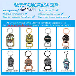 Ouvre-bouteille personnalisé Porte-clés en émail 3D moulé avec logo personnalisé Ouvre-bouteille ouvre-bière en métal de marque bon marché - Product Image 5