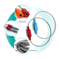 Sello DE SEGURIDAD desechable Sello de cable de plástico Sello de cable tipo tensión a prueba de manipulaciones