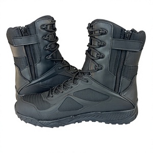 Botas tácticas de senderismo negras TSB33 de cuero PU impermeables para exteriores, para todas las estaciones, con cordones, OEM ODM - Product Image 6