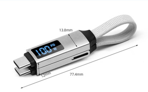 Kabel Dòng Dữ Liệu 100W LED Kỹ Thuật Số 3 Trong 1 Từ Sạc Loại C Cáp Nam Châm Cáp USB Dẫn Nhà Sản Xuất OTG Nhanh Loại C Cáp - Product Image 2