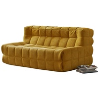 Canapé double de style gaufré pour salon et chambre, rembourrage en éponge compressée sous vide, housse en flanelle, design moderne, deux places