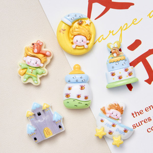 Personalizable Prince's Castle Kawaii Charmsb adornos para el cabello Flatback resina encantos nevera imán para Decoración - Product Image 1