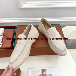 2024 LP Herenschoenen Britse stijl loafers kleine echt lederen instappers platte enkel mocassins voor zomermode trend - Product Image 6