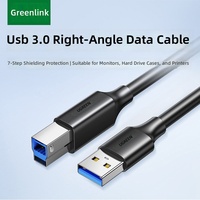 Câble d'extension USB 3.0 en aluminium US210 Green Alliance avec port carré pour adaptateur de données d'imprimante et extension pour disque dur d'ordinateur