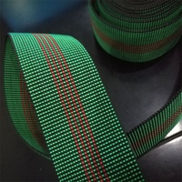 Ceinture extensible de meubles de sangle élastique de sofa durable rayé vert fort en petits pains