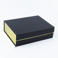 Boîtes rigides magnétiques en papier artistique noir recyclable de luxe personnalisées, emballage de parfum, design personnalisé, boîte cadeau pour emballage