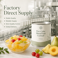 Gemengde Fruitcocktail in blik 850g Perzik Kers BRC Klaar om te eten Draagbare Snack Detailhandel Levensmiddelen Groothandel Export Aanbod