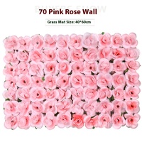 Parete di fiori artificiali fai da te in plastica, con rose verdi, per matrimoni, decorazione all'ingrosso per pareti floreali