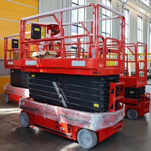 Nuevo elevador de tijera autopropulsado sobre orugas de 6m y 8m, elevador hidráulico de plataforma tipo tijera aérea - Product Image 2