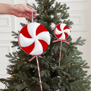 Adornos Navideños para Árbol de Navidad, <span class=keywords><strong>Bastones</strong></span> de Caramelo Colgantes, Decoración Navideña, Piruletas Rojas y Blancas, Adornos para Árbol - Product Image 2