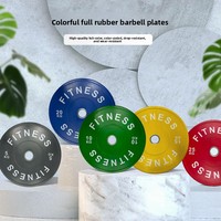 Plaques de poids en caoutchouc pour salle de sport, 2 pouces, plaques de bumper 5LB-45LB, entraînement de force à domicile et en salle de sport