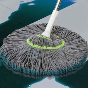 Serpillère manuelle 2-en-1 détachable pour nettoyage humide/sec, idéale pour cuisine, parquet, restaurant, avec essorage automatique - Product Image 6