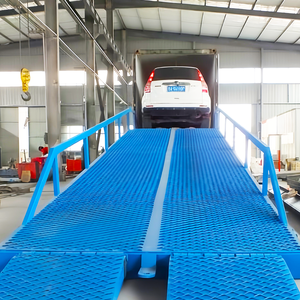 ट्रक फ्रेट रैंप पोर्टेबल लोडिंग डॉक प्लेटफॉर्म मैनुअल हाइड्रोलिक उच्च मैंगनीज स्टील अनलोडिंग रैंप - Product Image 5