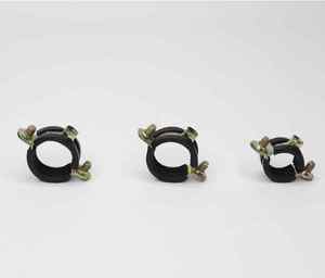 Hot Selling Metric/Inch M7X1.50 One Ring Throat Hoop Pipe <b>Clamp</b> with Rubber Support Customization Galvanized Carbon Steel - Product Image 4