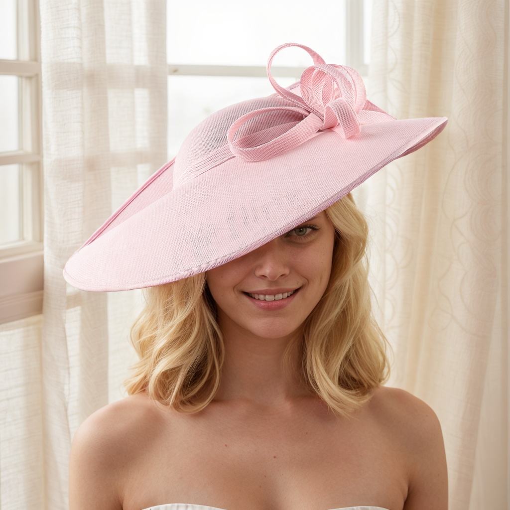 Hot Selling Exaggerated Big Church Hat Elegant Sinamay Hat