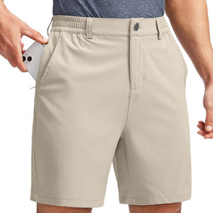 Bermuda athlétique personnalisé pour hommes 95% polyester 5% élasthanne taille moyenne style décontracté toile solide coupe ajustée short extensible doux - Product Image 2
