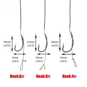 Pêche à la <span class=keywords><strong>carpe</strong></span> 20cm 4 #6 #8 # crochets à la <span class=keywords><strong>carpe</strong></span> Anti-enchevêtrement plate-forme Leader cheveux plates-formes enduit tresse ligne <span class=keywords><strong>carpe</strong></span> plates-formes - Product Image 5