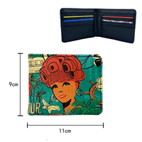 Dompet Pria Grosir Merek Kustom Motif Kreatif Dompet Uang Kulit PU Dompet Koin