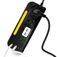 Station de charge verticale pour bureau, prise à grand espace, 4 ports USB, 1 sortie Type-C 3.1A, étanche IPX6, câble de 2 m, résistant au feu