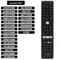Control Remoto de Repuesto para TV Toshiba CT-8069 para Todos los Televisores Inteligentes Regza de Toshiba con NETFLIX, YouTube y FPlay - No Requiere Configuración