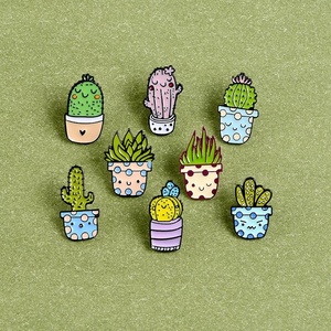 Vente en gros épingles à plantes Metalicos <span class=keywords><strong>forme</strong></span> de poterie broches en alliage découpées à l'emporte-pièce détachée conception de succulentes de cactus personnalisé - Product Image 2