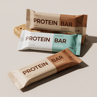 Sachet d'emballage en feuille d'aluminium avec impression personnalisée Sacs d'emballage pour barre de céréales de qualité alimentaire Noix Chocolat Petits sacs d'emballage pour barres protéinées en plastique