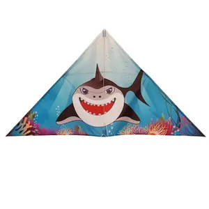 Factory direct sales easy flying shark kite for kids customized diamond kites china supplier