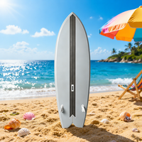 Planche de surf hybride Eps Fish Surfboard en époxy transparent