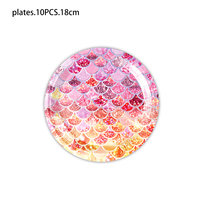 Ensemble de décoration de plaques en papier à motif d'écailles de sirène personnalisées pour les fêtes d'anniversaire, de remise de diplômes, de Noël, de vacances, y compris la Saint-Valentin