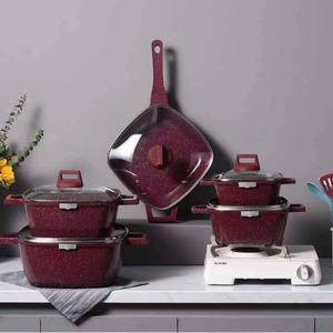 Juego de Utensilios de Cocina Antiadherentes de 25 Piezas, Acero Inoxidable con Mango, Olla <span class=keywords><strong>Imperial</strong></span>, para Cocinar en Casa, Uso Alimentario, Hecho de Vidrio, Aluminio, Granito y Metal - Product Image 1