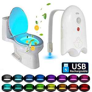 Lampu Toilet LED 16 Warna, Deteksi Gerakan USB Dapat Diisi Ulang - Product Image 1